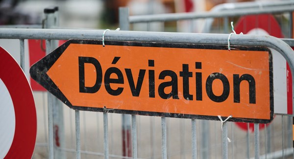 Travaux et déviation Rue de la Dixence