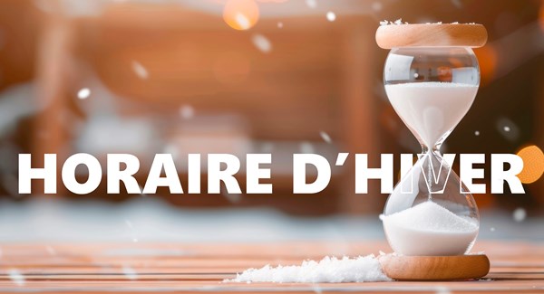 Changement d'horaire - 3 novembre